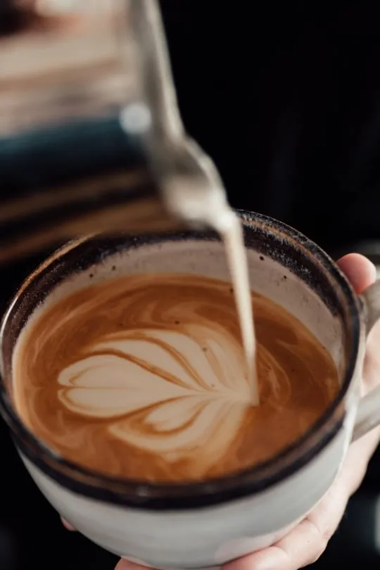 Pehmeä latte-kahvi